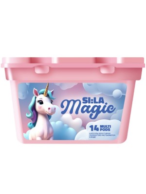 Капсулы для стирки SI:LA Magic Единорог (бокс 14шт)