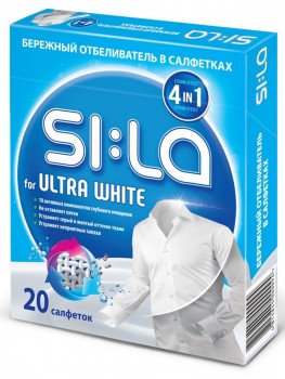 Салфетки отбеливающие SI:LA Ultra White 20 шт