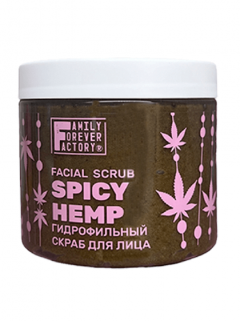 Гидрофильный скраб для лица Конопляный-пряный 200мл