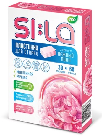 Пластинки для стирки SI:LA Нежный пион (30шт)